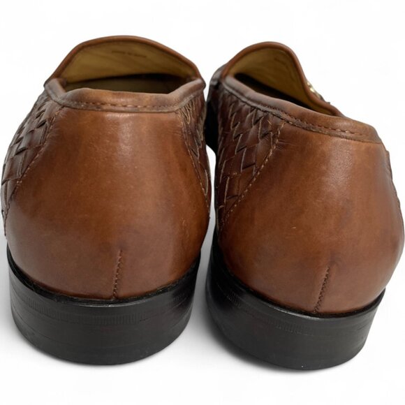Cole Haan Brown Basket Weave Loafer Leather Dress Shoes Men's 9.5 M - Picture 8 of 11